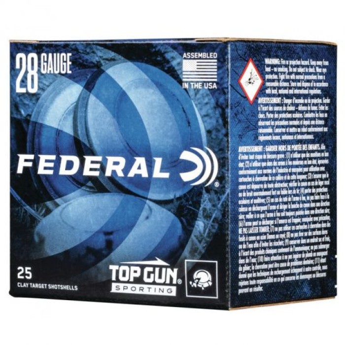 Federal Top Gun Sporting 2.75" 28 Gauge Ammo 8, 25/box - TGS28218
