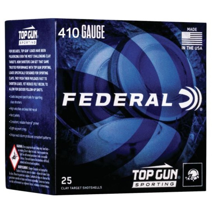 Federal Top Gun Sporting Rounds .410 GA 25-Rounds 2.5" 7.5 Shot