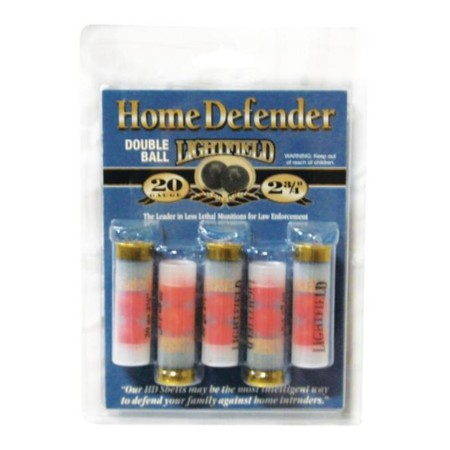 Lightfield Double Ball Home Defender Shells, 20 Gauge, Polymer Balls, 68 Grain, 5 Round Box