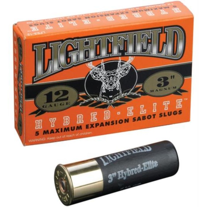 Lightfield Hybred Elite 12 GA, 3in. 1-1/4oz. Sabot Slug Shot - 5 Rounds [MPN: LFE312]