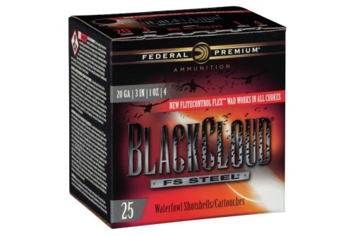 Federal Black Cloud FS Steel 3" 20 Gauge Ammo 4, 25/box - PWBX2094