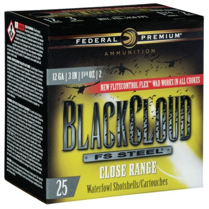 Federal Black Cloud FS Steel Close Range 3" 12 Gauge Ammo 2, 25/box - PWBXD142 2