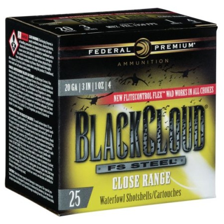 Federal Black Cloud FS Steel Close Range 3" 20 Gauge Ammo 4, 25/box - PWBXD209 4