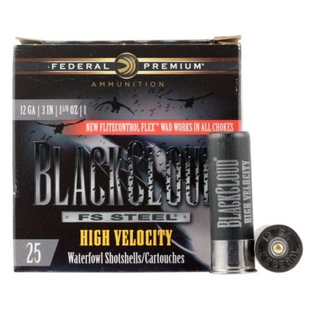 Federal Black Cloud FS Steel 3" 12 Gauge Ammo 1, 25/box - PWBX143 1