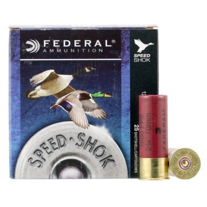 Federal Speed-Shok 2.75" 12 Gauge Ammo 4, 25/box - WF145 4