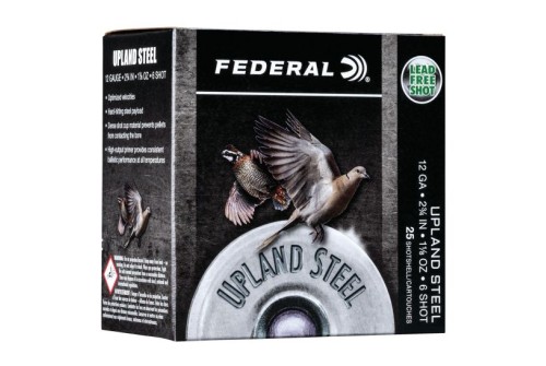 Federal Upland Steel 2.75" 12 Gauge Ammo 6, 25/box - USH12 6