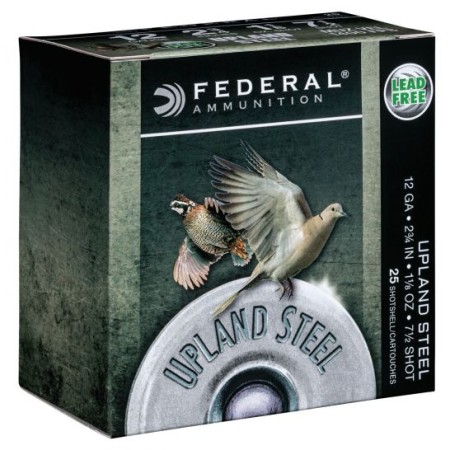 Federal Upland Steel 2.75" 12 Gauge Ammo 7-1/2, 25/box - USH1275