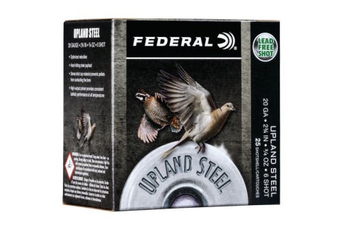 Federal Upland Steel 2.75" 20 Gauge Ammo 6, 25/box - USH20 6