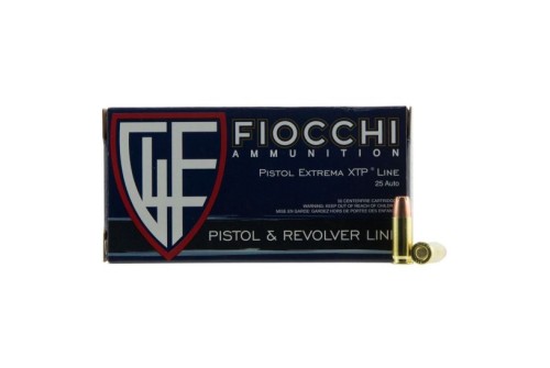 Fiocchi Extrema Handgun Ammunition .25 Acp 35 GR Xtp 900 Fps 50/Box 25XTP