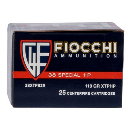 Fiocchi Extrema 110 gr XTP Hollow Point .38 Spl +P Ammo, 25/box - 38XTPB25