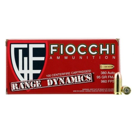 FIOCCHI 380 ACP   95gr FMJ                 100rd 380ARD10