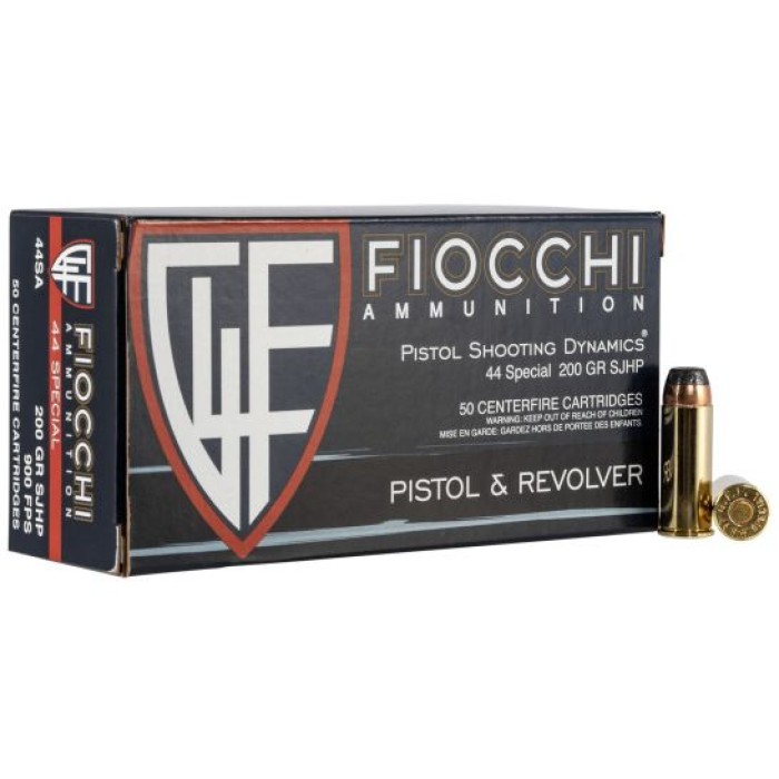 Fiocchi Shooting Dynamics 200 gr Semi-Jacketed Hollow Point .44 Spl Ammo, 50/box - 44SA500