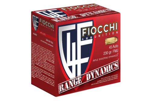 Fiocchi Range Dynamics, Fio 45ard     45a        230 Fmj Range Pk 200/box