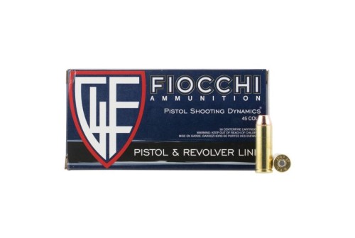 Fiocchi Shooting Dynamics 225 gr Copper Metal Jacket Flat Point .45 Colt Ammo, 50/box - 45LCCMJ