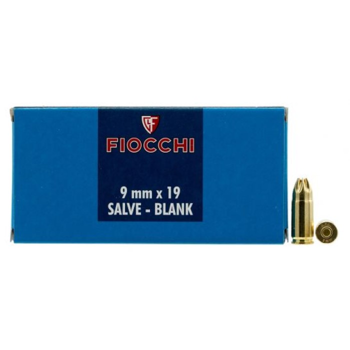 Fiocchi 9mm Blank Ammo, 50 rds/box - 9MMBLANK