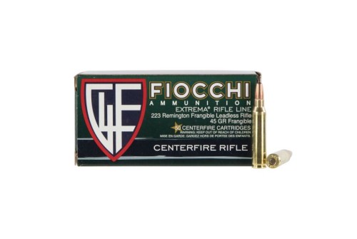 Fiocchi Extrema Frangible Leadless 45 gr Lead-Free Frangible .223 Rem Ammo, 50/box - 223FRANG