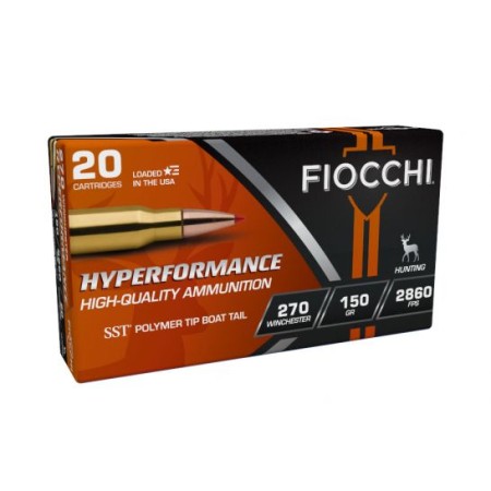 Fiocchi Extrema Rifle Line 150 gr SST Polymer Tip BT .270 Win Ammo, 20/box - 270HSB