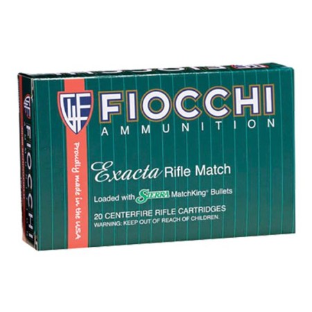 Fiocchi Exacta Rifle Match 180 gr Sierra GameKing Boat Tail Hollow Point .30-06 Spfld Ammo, 20/box - 3006MKD