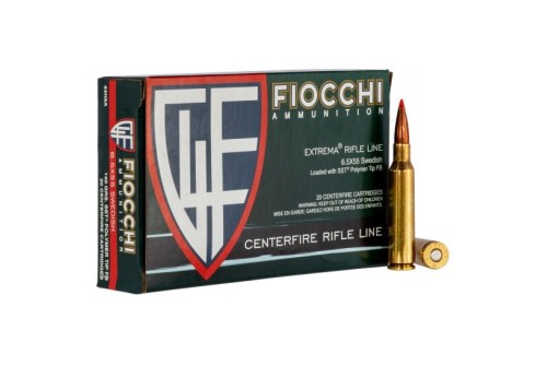 Fiocchi Exacta Extrema Rifle Line 140 gr SST Polymer Tip BT 6.5x55mm Swedish Ammo, 20/box - 65HSA