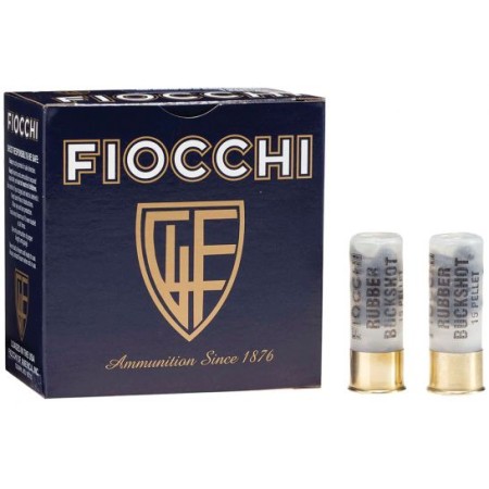 Fiocchi Exacta Special Use 2.75" 12 Gauge Ammo Rubber Buckshot, 10/box - 12LERBK