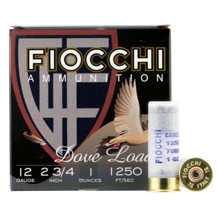 Fiocchi Shooting Dynamics Dove Loads 2.75" 12 Gauge Ammo, 250 Rounds - 23GT6