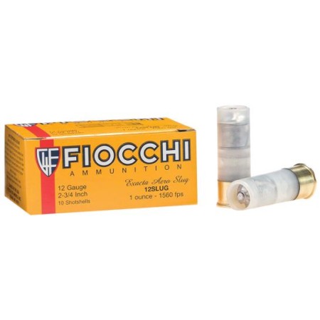 Fiocchi Exacta Aero Slugs 2.75" 12 Gauge Ammo, 10 Rounds - 12SLUG