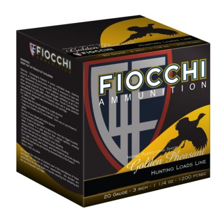 Fiocchi Extrema Golden Pheasant 3" 20 Gauge Ammo, 25 Rounds - 203GP75