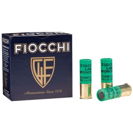 Fiocchi Exacta Special Use 2.75" Rubber Slug 12 Gauge Ammo, 25 Rounds - 12LEBAT