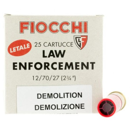 Fiocchi Lead and Wax 2.75" 12 Gauge Ammo, 25 Rounds- 12LEDEMO