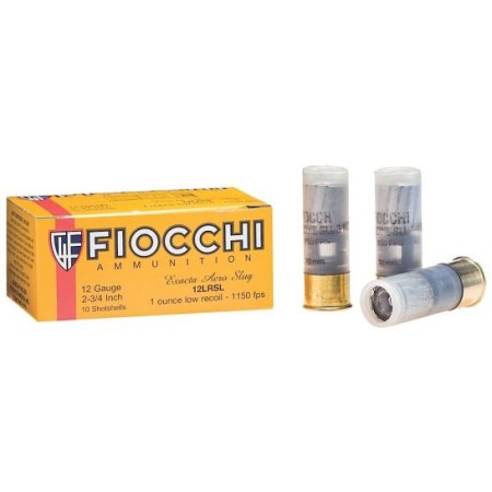 Fiocchi Aero Low Recoil 12 GA, 2-3/4in. 1oz. Slug - 10 Rounds [MPN: 12LRSLUG]
