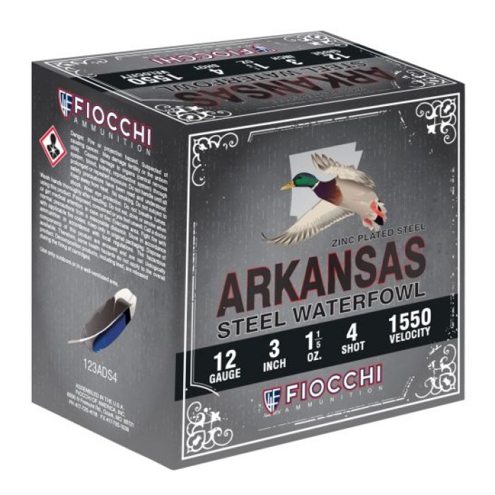 Fiocchi Arkansas Steel Waterfowl 3" 12 Gauge Ammo, 250 Rounds - 123ADS4