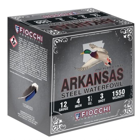 Fiocchi Arkansas Steel Waterfowl 3" 12 Gauge Ammo, 250 Rounds - 123ADS3