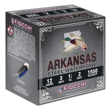 Fiocchi Arkansas Steel Waterfowl 3" 12 Gauge Ammo, 250 Rounds - 123ADS2