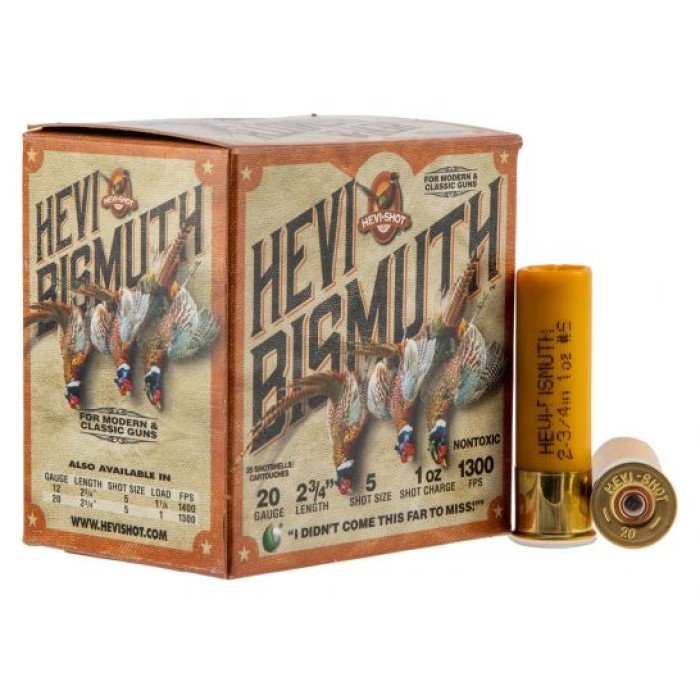 Hevi-Shot Hevi-Bismuth Upland 2.75" 20 Gauge Ammo 5, 25/box - 17715