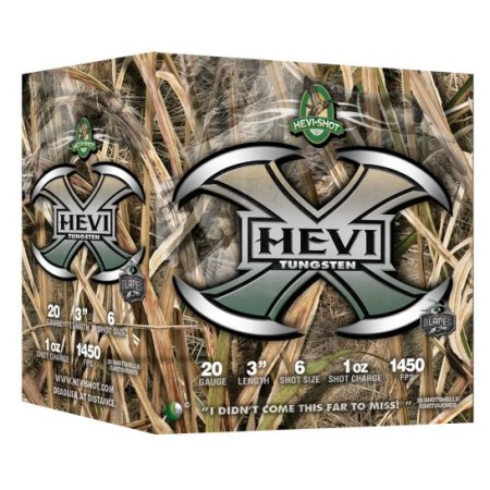 Hevi-Shot Hevi-X Mossy Oak Shadow Grass Blades 3" 20 Gauge Ammo 6, 25 Rounds - 52366