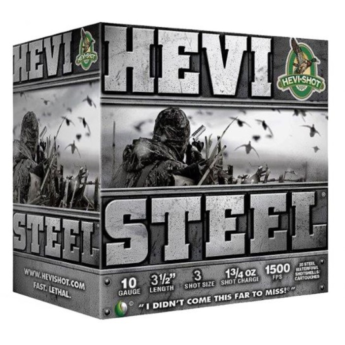 Hevi-Shot Hevi-Steel 3.5" 10 Gauge Ammo 3, 25 Rounds - 61003