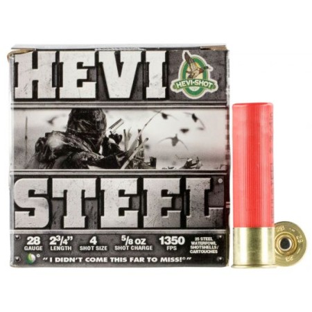 Hevi-Shot Hevi-Steel 2.75" 28 Gauge Ammo 4, 250 Rounds - 62804