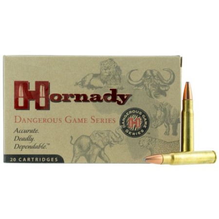 Hornady Dangerous Game .376 Steyr 225 grain InterLock SP - Recoil Proof Brass Cased Centerfire Rifle Ammo, 20 Rounds, 8234