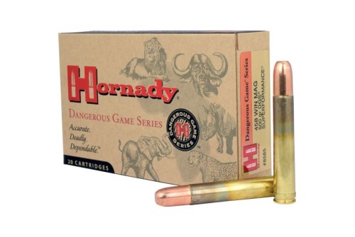 Hornady Dangerous Game 500 gr Solid .458 Win Mag Ammo, 20/box - 8585