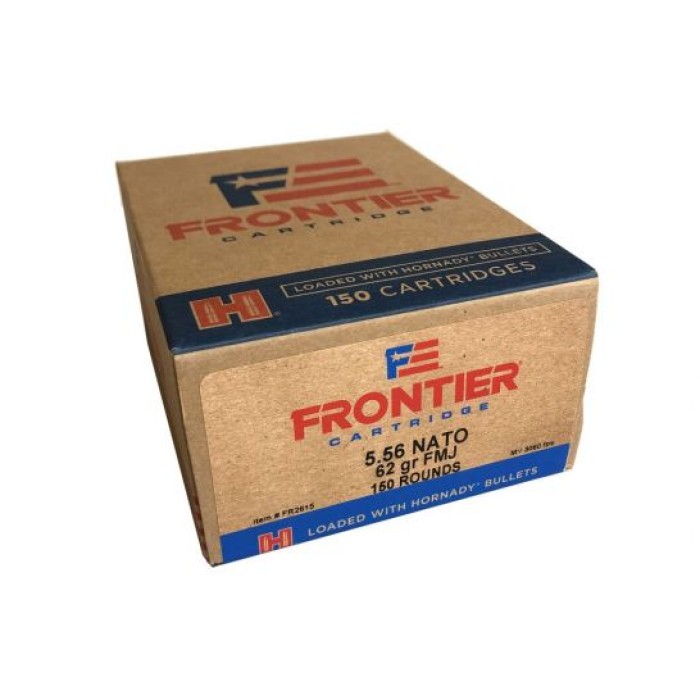 Hornady Frontier 62 gr Full Metal Jacket 5.56 Ammo, 150/box - FR2615