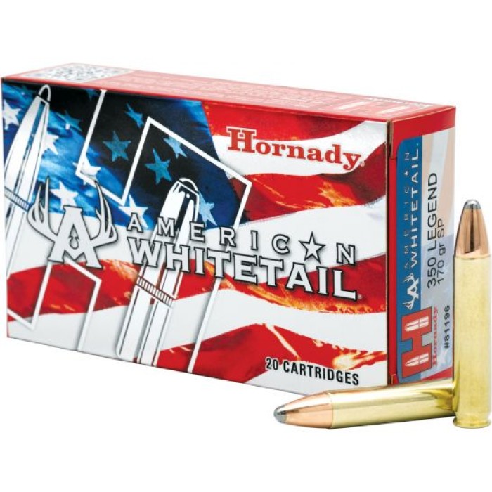 Hornady 81196 American Whitetail 350 Legend 170 gr InterLock Hunting Ammo