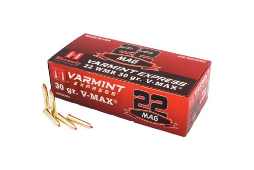 Hornady Varmint Express 30 gr V-Max .22 Win Mag Ammo, 200/box - 832022