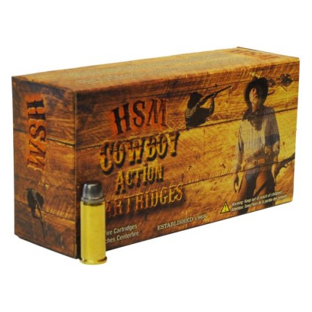 HSM Ammunition Cowboy Action 158 gr Hard Lead Semi Wad Cutter .357 Mag Ammo, 50/box - HSM-357-1-N