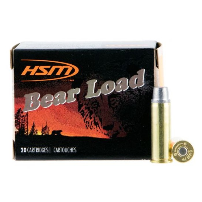 HSM Ammunition Bear Load 230 gr Hard Lead Semi Wad Cutter - Gas Check .41 Rem Mag Ammo, 20/box - HSM-41-4-N-20