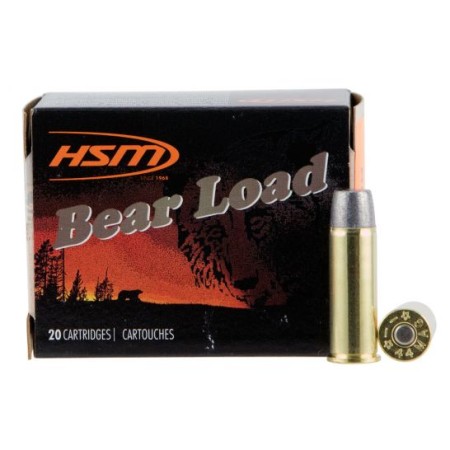 HSM Ammunition Bear Load 305 gr Hard Lead Wide Flat Nose - Gas Check .44 Mag Ammo, 20/box - HSM-44M-15-N-20