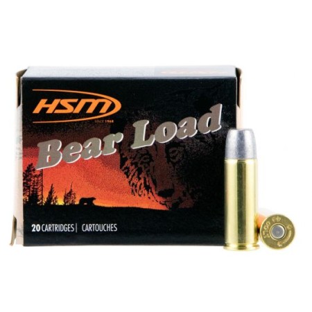 HSM Ammunition Bear Load 325 gr Hard Lead Wide Flat Nose - Gas Check .45 Colt Ammo, 20/box - HSM-45C-7-N-20