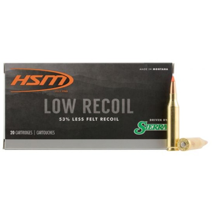HSM Ammunition Low Recoil 85 gr .243 Win Ammo, 20/box - HSM-243-18-N