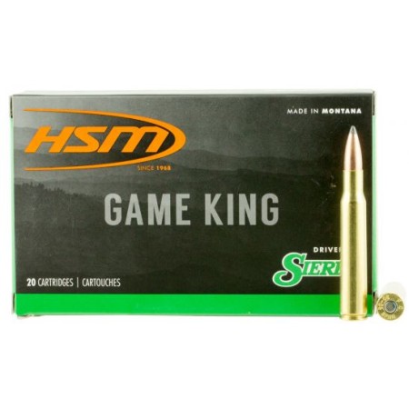 HSM Ammunition Game King 150 gr Spitzer Boat Tail .300 RUM Ammo, 20/box - HSM-300RUM-11-N