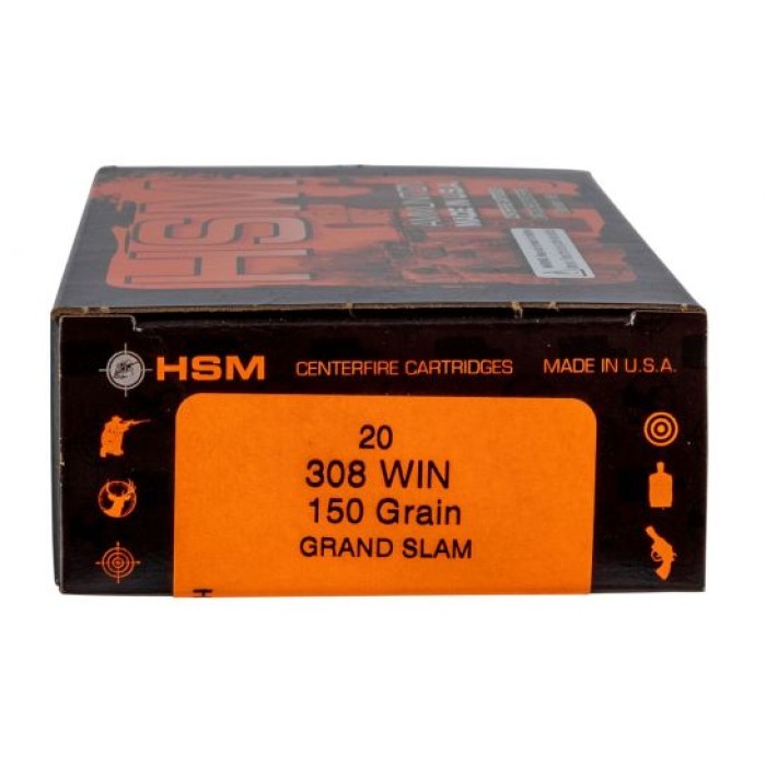 Hsm 30820N   308 Win 150 GR Grand Slam (Gs) 20 Bx/ 25 CS