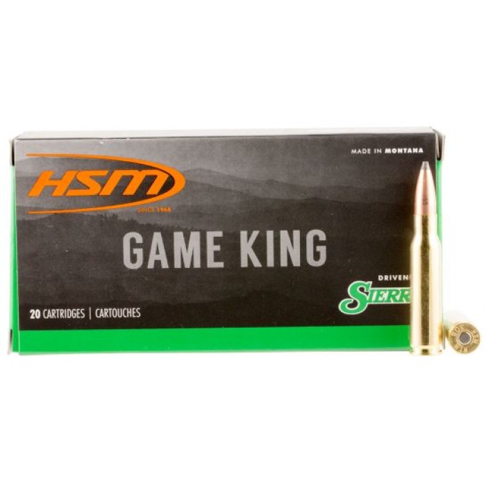HSM Ammunition Game King 150 gr Spitzer Boat Tail .308 Win Ammo, 20/box - HSM-308-41-N